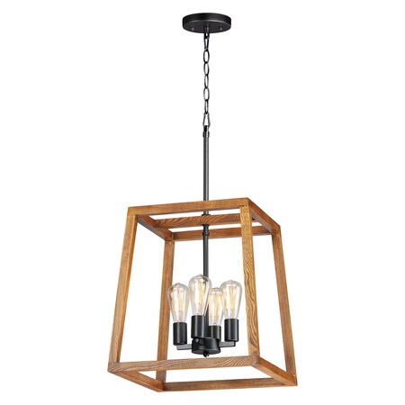 Maxim Black Forest 4-Light Chandelier 10306BKASB
